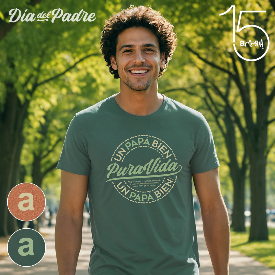 Camiseta UN PAPÁ BIEN PURA VIDA