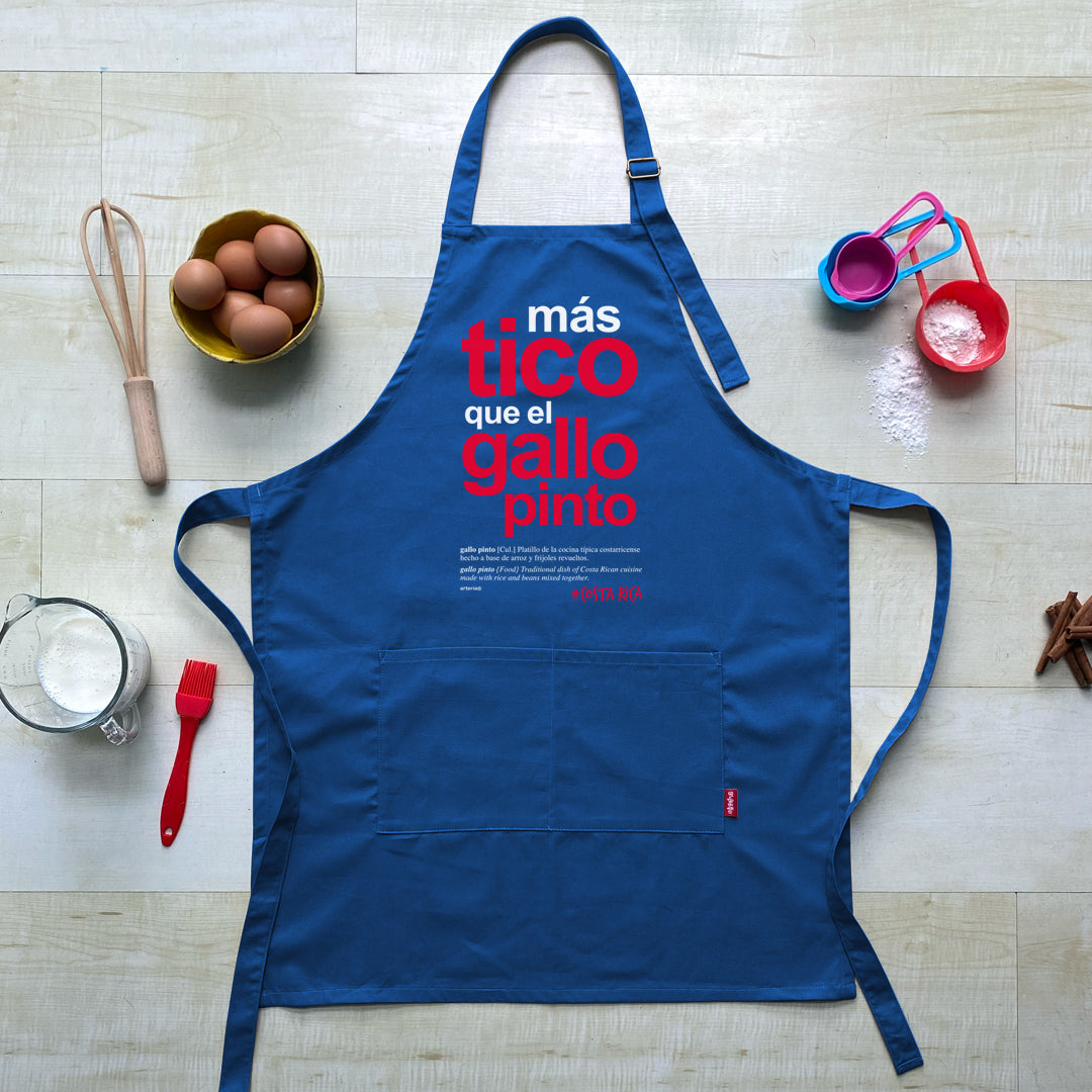 Delantal MAS TICO QUE EL GALLO PINTO
