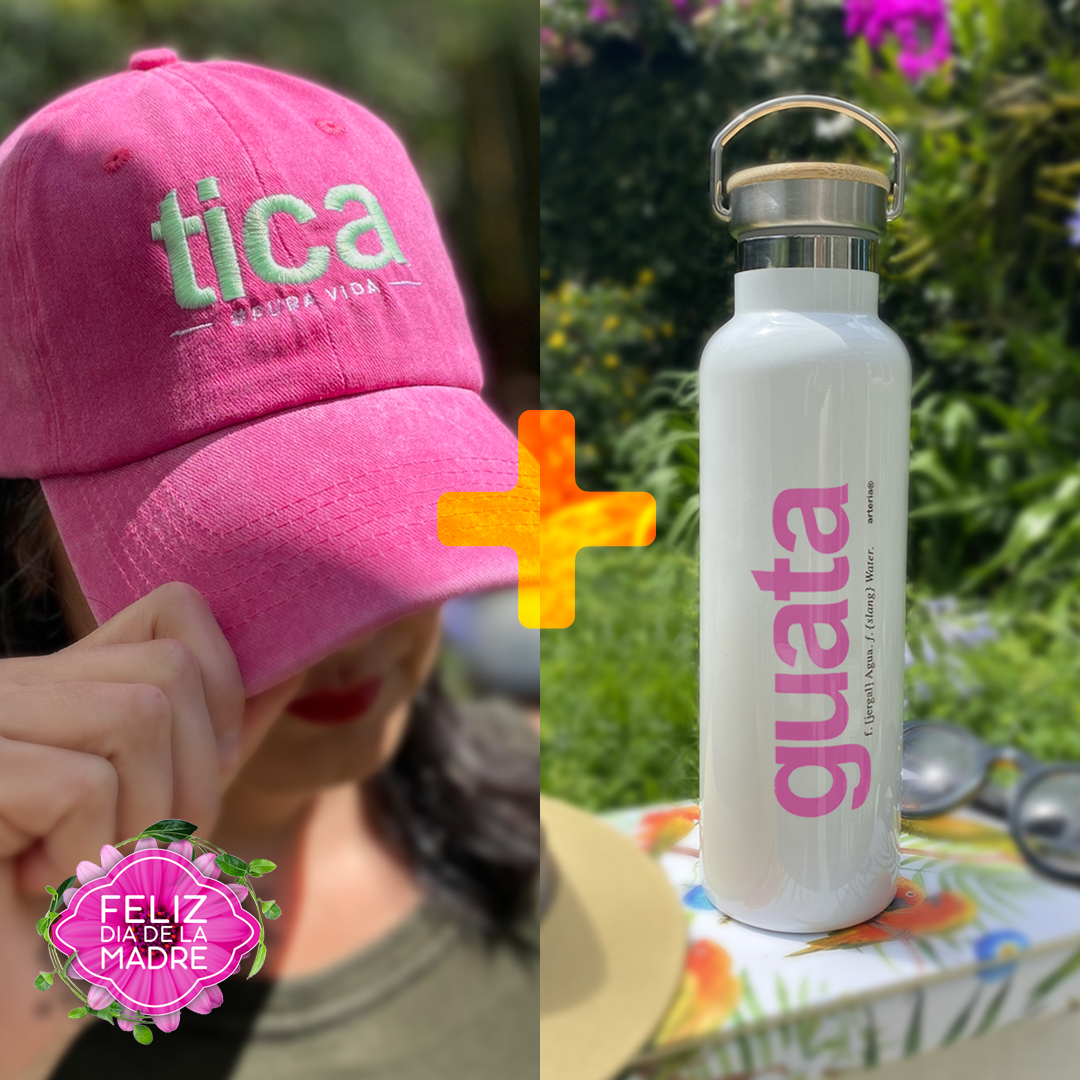 Combo Mamá: botella térmica "Guata" + gorra "Tica"