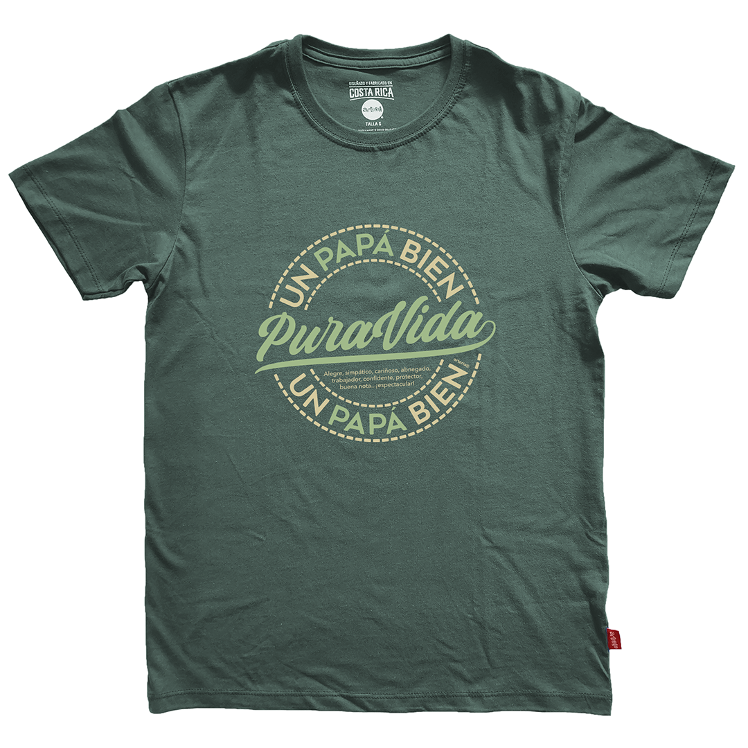 Camiseta UN PAPÁ BIEN PURA VIDA