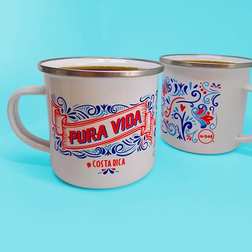 Taza Enlozada PURA VIDA